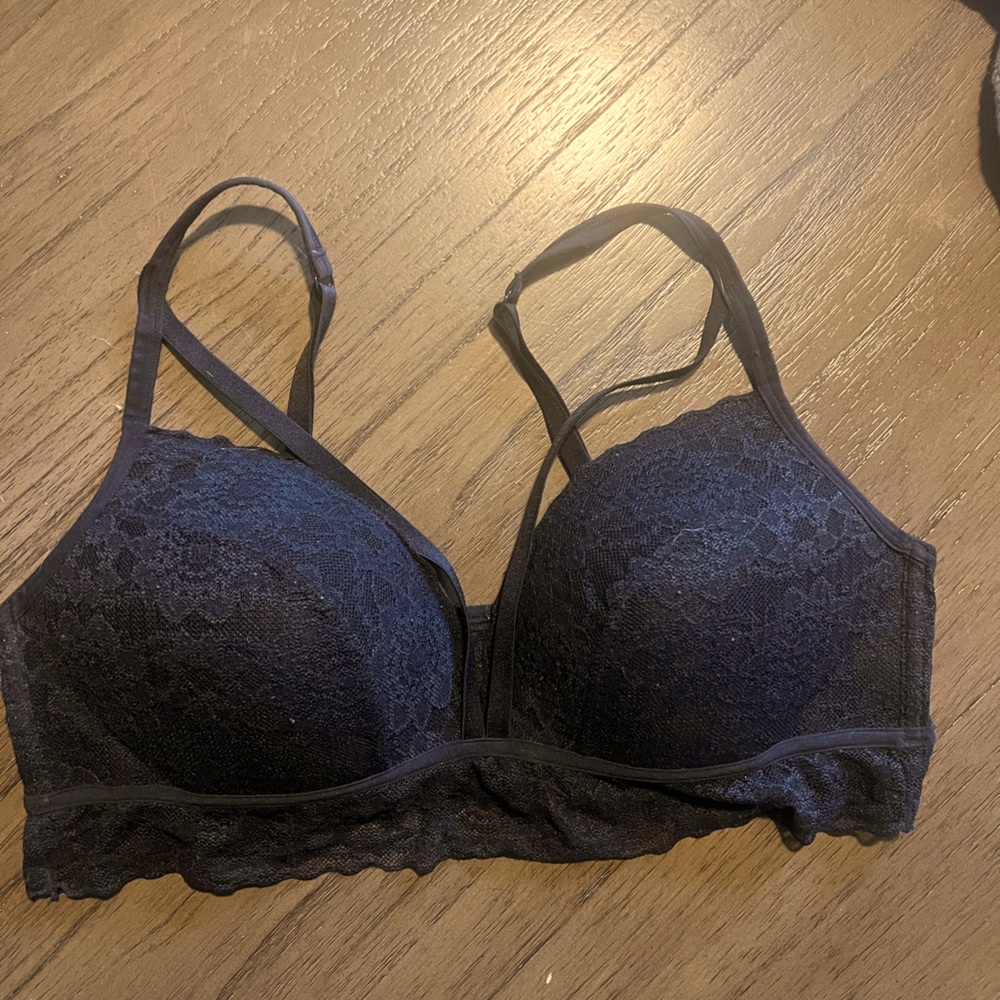 PINK Black Bralette